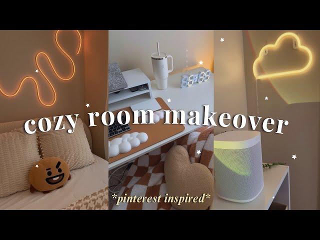 cozy room makeover + tour!  HUGE amazon haul, all new furniture, pinterest inspired!