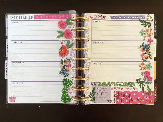 PLAN WITH ME | September 9 - 15 | Glam Functional Planning | Horizontal Classic Happy Planner