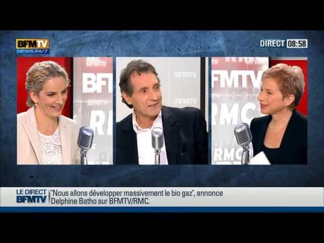 Débat Gaz de Schiste Delphine Batho vs Laurence Parisot BFMTV chez JJ Bourdin 05-06-13