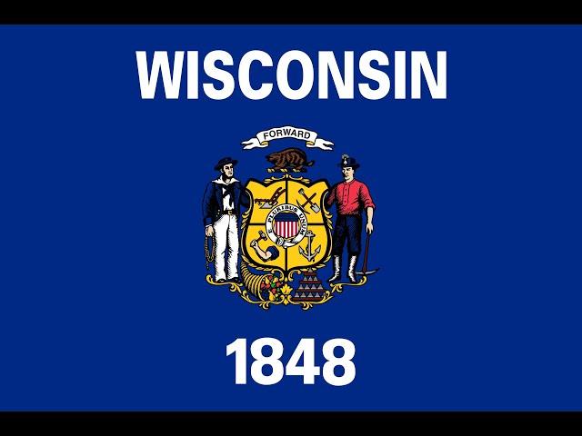 Flag of Wisconsin. USA.
