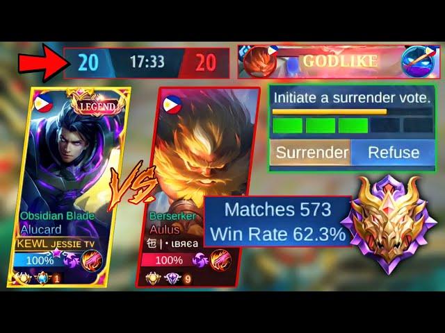 HARD GAME! ALUCARD VS PRO AULUS! (HE DESTROY ME!) MY TEAM WANTS TO SURRENDER