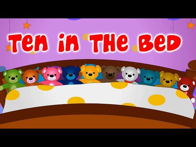 Ten In The Bed Teddy Bears and Nursery Rhyme for Babies