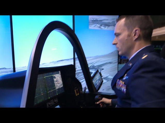 Pilots using simulators to train on new Air Force F-35 jets