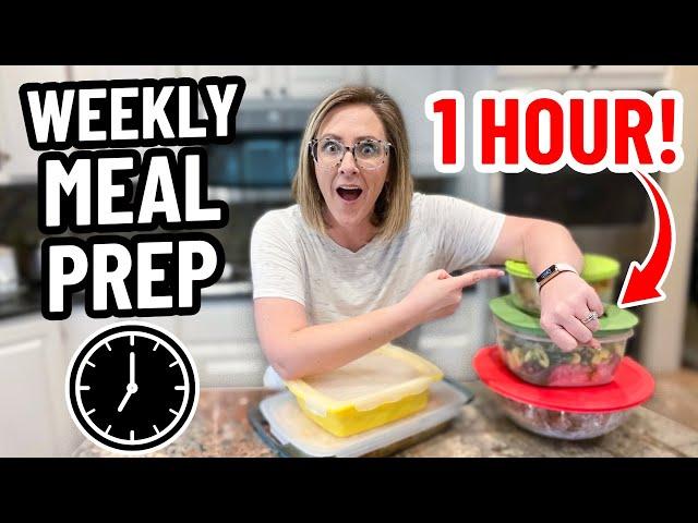 A WEEK OF MEALS in JUST 1 HOUR! // Huge Family Meal Prep, Quick & Easy