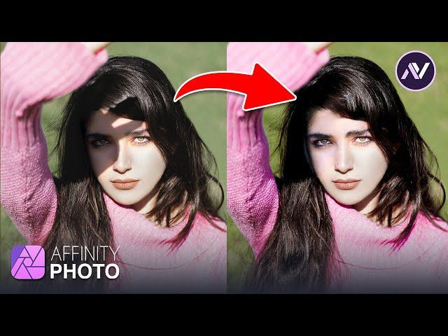 Remove & Improve Unwanted Shadow from Face In Affinity Photo | Remove Hand Shadow In Affinity Photo