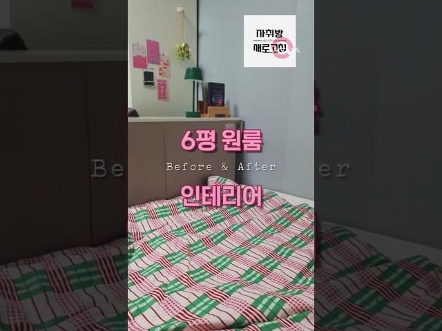 6평 원룸 인테리어 #공간분리 #원룸꾸미기 #roomtour #룸투어 #방꾸미기 #전세집꾸미기 #예쁜인테리어 #현실원룸
