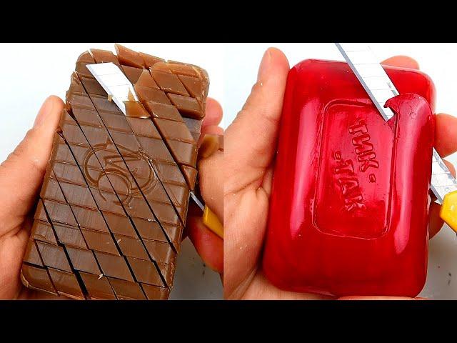 Relaxing Soap Carving. ASMR. Satisfying Soap Cutting-21.