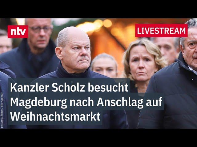 LIVE: Kanzler Scholz besucht Magdeburg nach Anschlag auf Weihnachtsmarkt