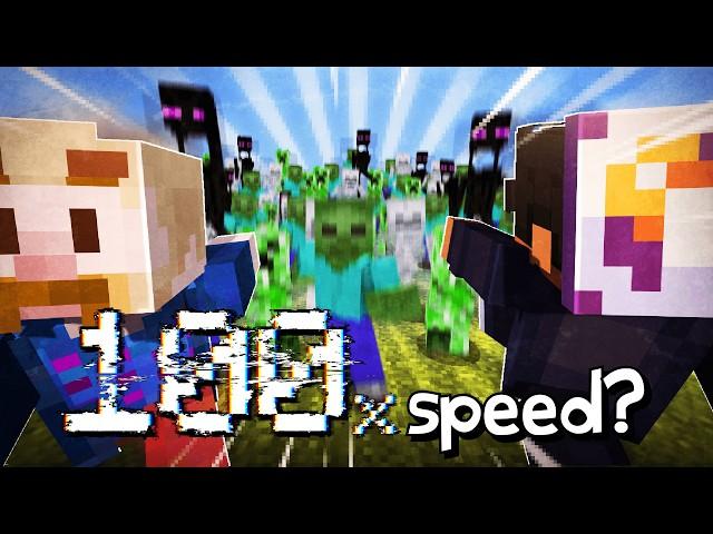 Minecraft but the Game Speed RANDOMIZES?!