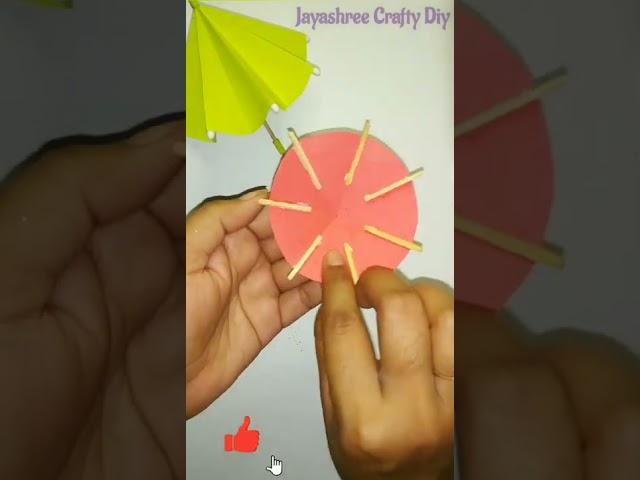 How To Make Diy Mini Umbrella #shorts #youtubeshorts #jayashreecraftydiy