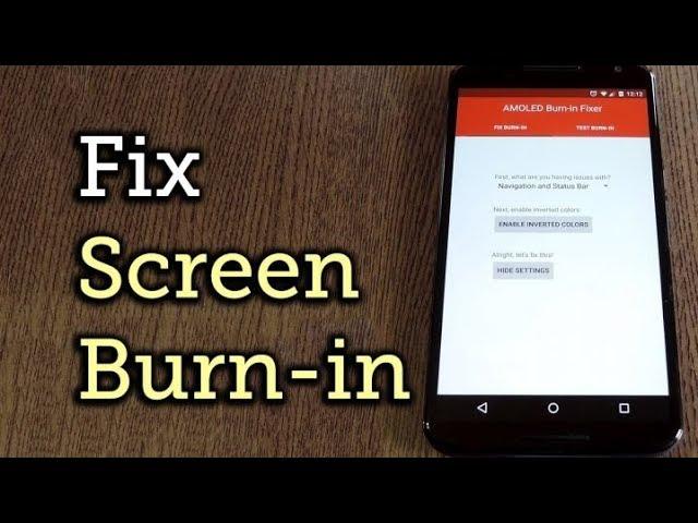 LCD/LED/OLED Screen pixel burning fix 2 hour
