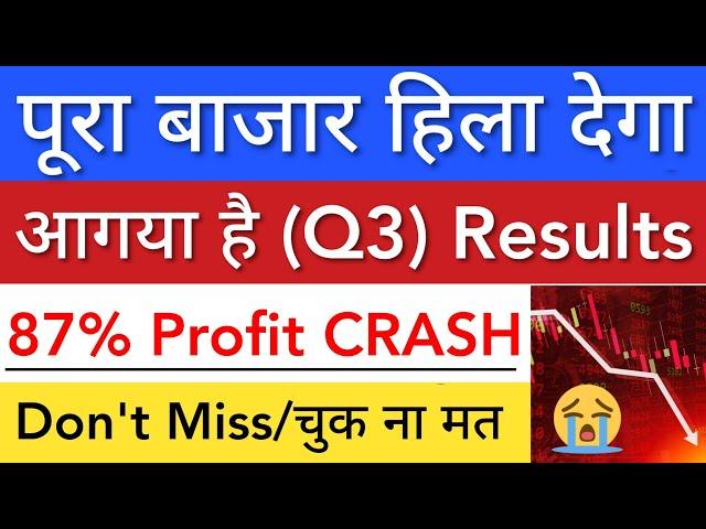 87% PROFIT CRASH हुआ  SHARE MARKET LATEST NEWS TODAY • पूरा बाजार हिला देगा • STOCK MARKET INDIA