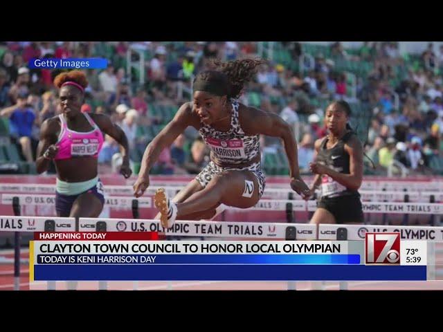 Clayton to honor local Olympic silver medalist Keni Harrison on Tuesday