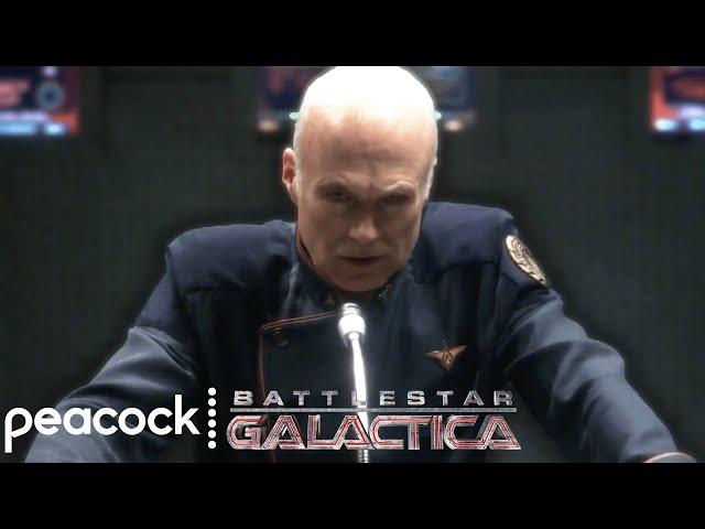 Battlestar Galactica | Saul Tigh Dissolves The Quorum