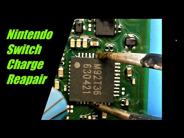 Nintendo Switch Not Charging. Replacing an M92T36 Charge Control Chip.