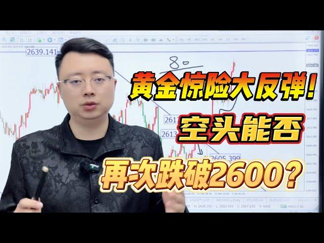 黄金惊险大反弹！空头能否再次跌破2600？【外汇交易策略】