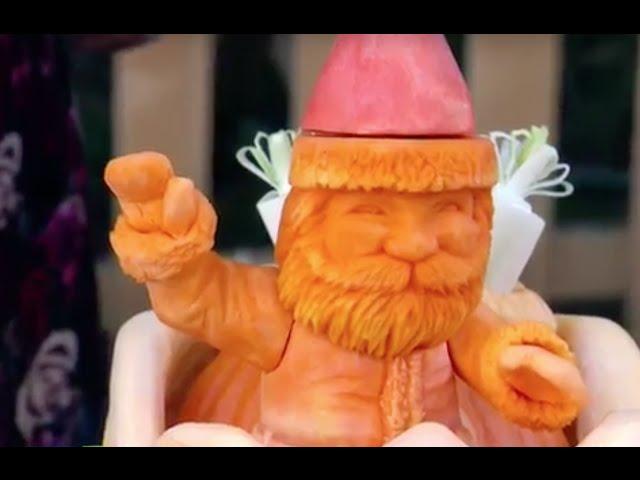 Santa Holiday Food Carving - Jon Neill on the Home & Family Show