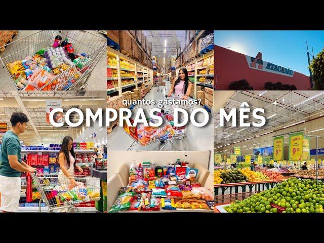 COMPRAS DO MÊS COMPLETA MERCADO ATACADÃO | quantos gastamos? | vlog no mercado 