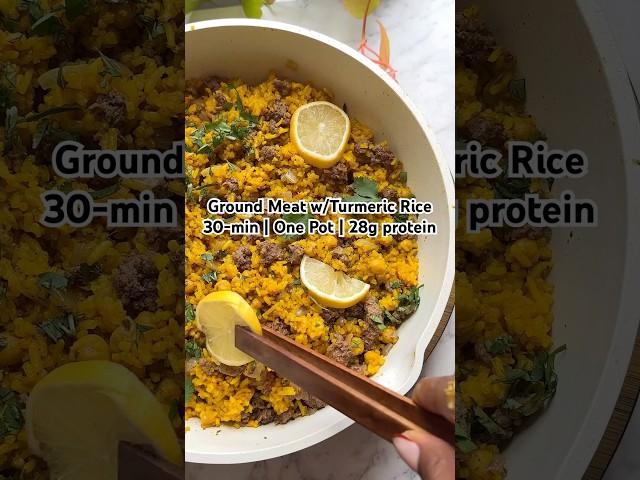 An easy 30 minute meal #quickrecipe  #easymeals #rice #turmeric #shortsrecipe Recipe in caption 