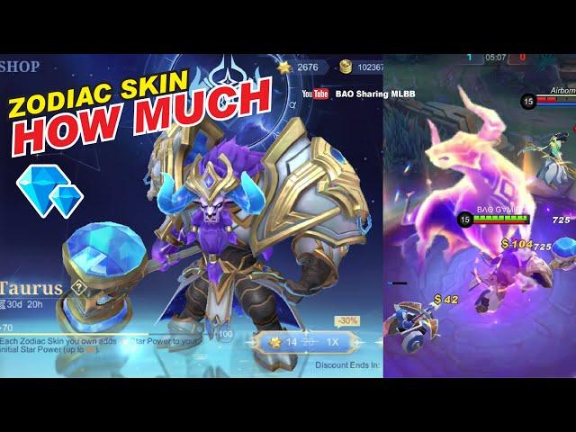 HOW MUCH ZODIAC SKIN Minotaur Taurus  |  Summon Draw April 2023 MLBB