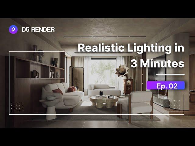 Realistic Interior Lighting in 3 Minutes Tutorial ep.02 | Living Room Lighting