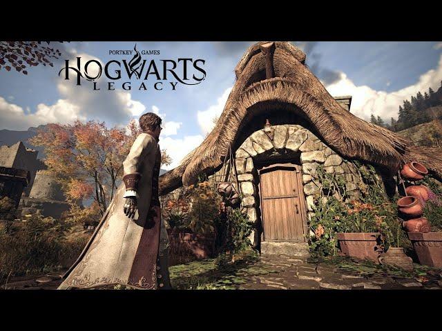 Walking in the Autumn Rain and Exploring the Enchanting Hamlets in Hogwarts Legacy