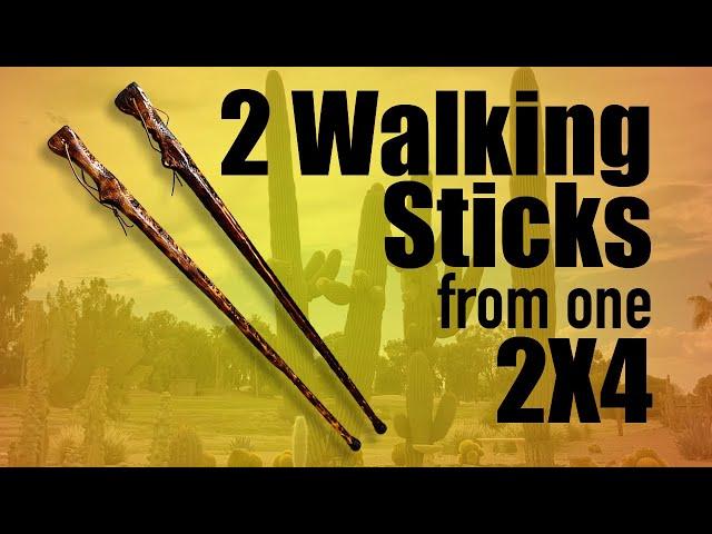 Make a  Couple of Fun and Simple Walking Sticks from One 2x4!