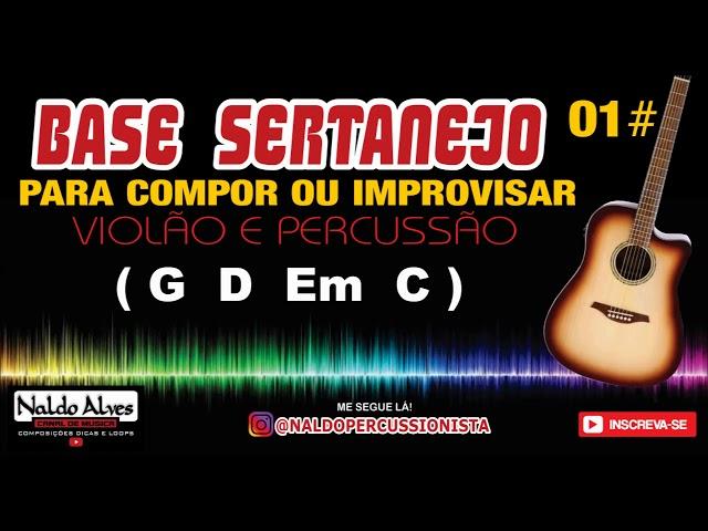 BASE SERTANEJO PARA COMPOR! LEVADA DE VIOLÃO E PERCUSSÃO