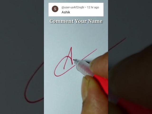 A Signature || A Calligraphy || Ashik signature Style