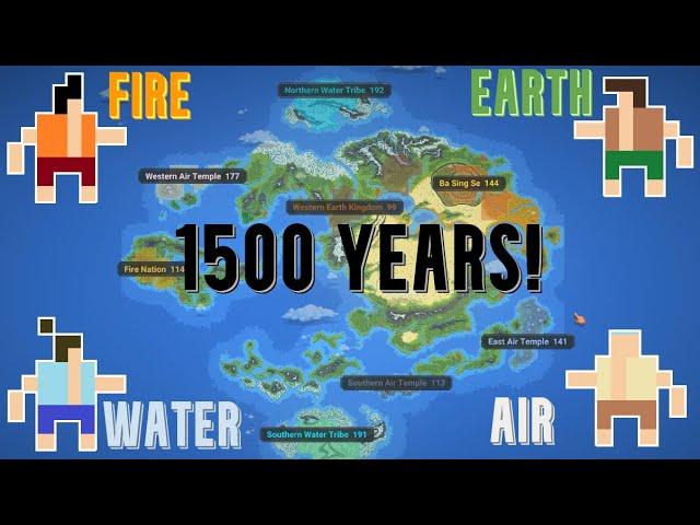 The 4 Elements Fight On The Avatar Map For 1500 Years! - WorldBox