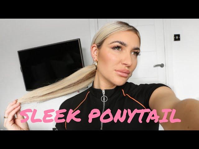 HOW TO : SLEEK LOW PONYTAIL MIDDLE PART WITH HAIR EXTENSIONS |  STEPH BARRON LADYLUX