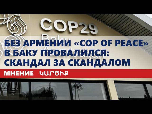 Без Армении «COP of Peace» в Баку провалился: скандал за скандалом