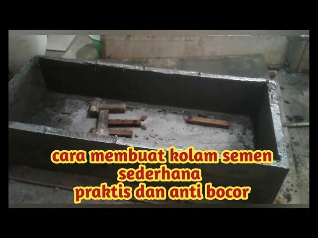 cara membuat Kolam semen sederhana