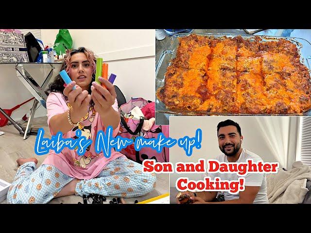 Laiba's New make up | Son and Daughter Cooking!