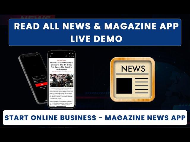 Read All News & Magazine App in one App - Live Demo  | Magazine News App Development
