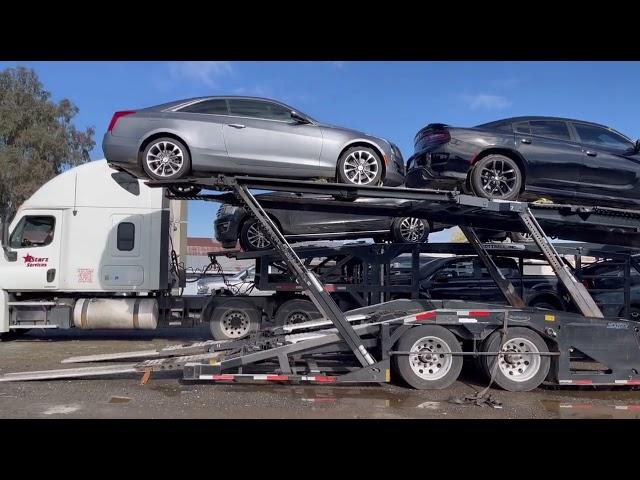 Cottrell 8 car trailer loading