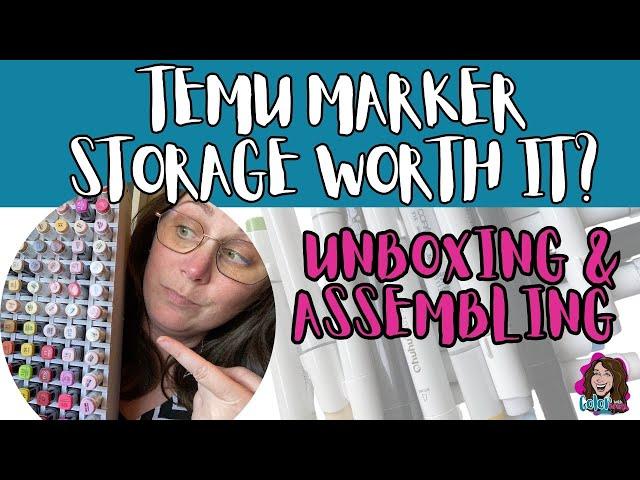 Is the Temu Desktop Alcohol Marker Storage Rack Organizer Worth Buying? Assemble & Review With Me