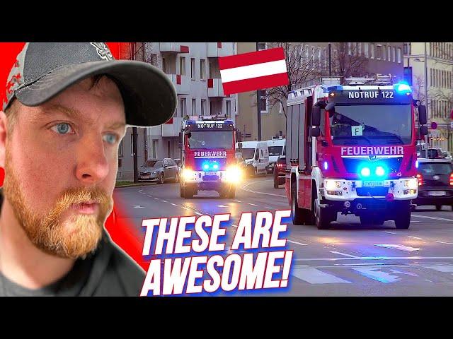 American Reacts to FEUERWEHR - POLIZEI (Austrian Emergency Vehicles)