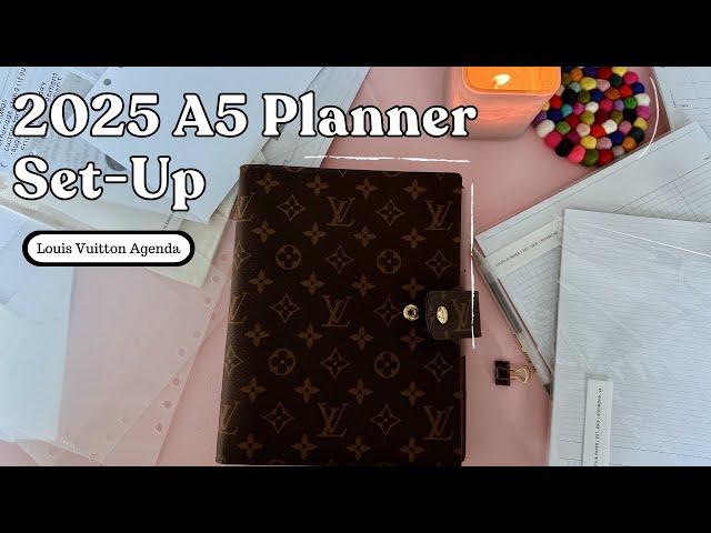 2025 A5 Planner Set Up | Louis Vuitton Agenda | Cloth & Paper