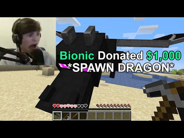 I Donated $1000 to troll this Streamer until he QUIT Minecraft...