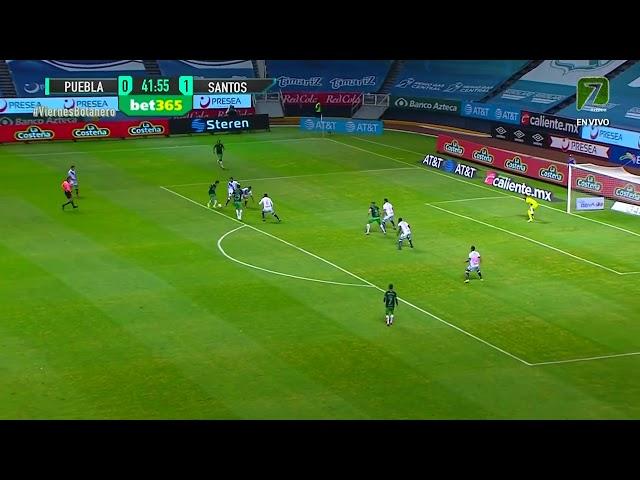 Gol de D. Andrade | Puebla 0 - 2 Santos | Liga BBVA MX - Guardianes 2020 - Jornada 13