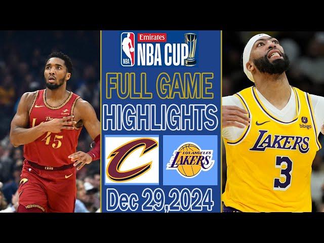 Los Angeles Lakers vs Cleveland Cavaliers FULL Highlights Dec 29,12 NBA 2024  | NBA Highlights today