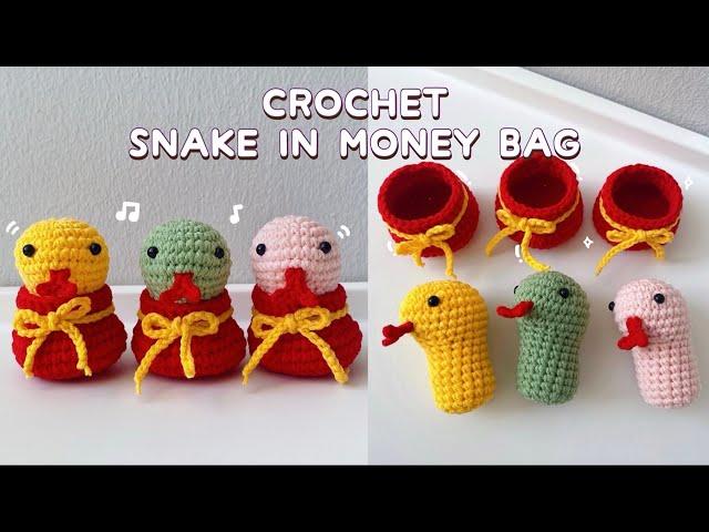 Easy Crochet Snake in Money Bag Tutorial | Beginner Crochet Tutorial