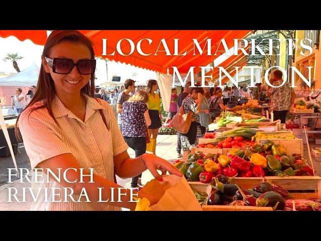 Walking in Menton French Riviera 4k, French local markets, French Lifestyle, What to do in France?