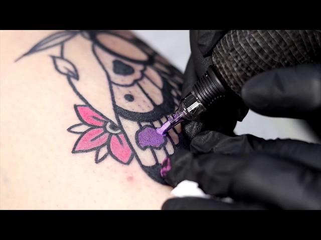 Moth Tattoo Traditional - Time Lapse