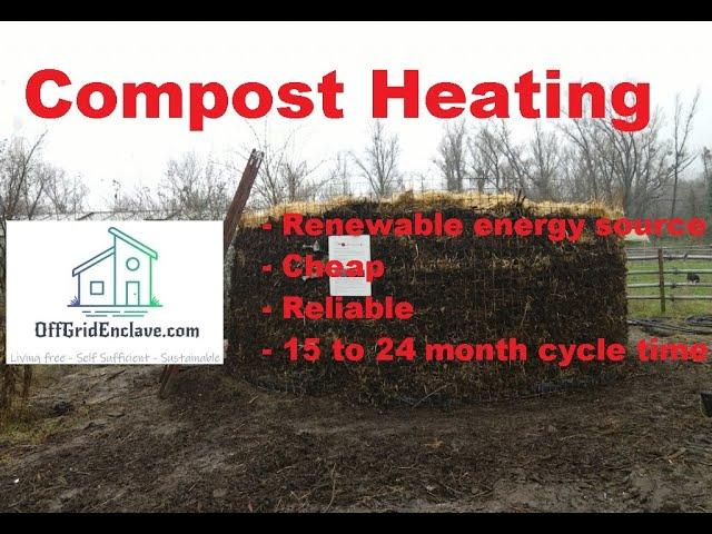 Compost Heating. Cheap, reliable and renewable energy source! Passive heating for OffGrid Life.