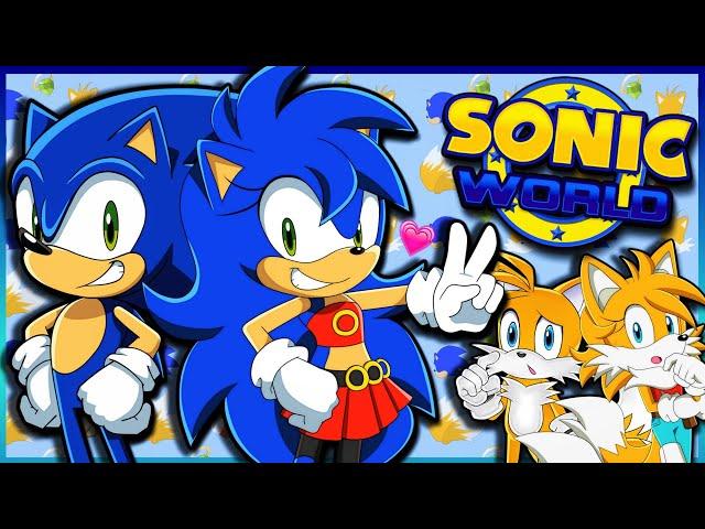 Sonic and Sonica Play Sonic World (FT Tails and Tailsko) - Female Sonic !