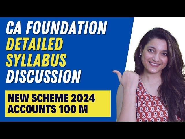 CA Foundation Accounts New Syllabus Detailed Analysis | ICAI | CA Foundation Online Classes