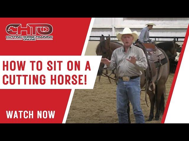 How To Sit On A Cutting Horse!