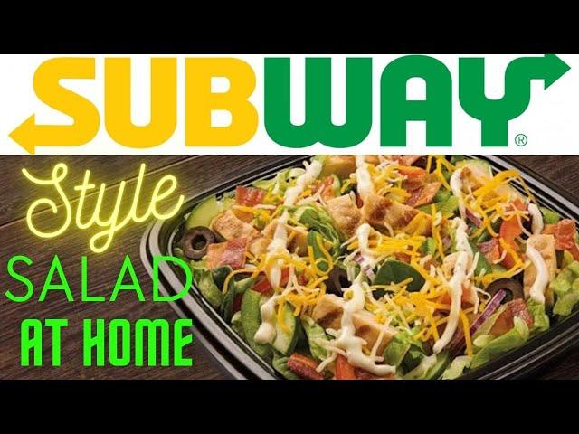 Subway salad at home| subway style salad recipe| chicken vegetable salad